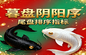 【暮盘阴阳序】尾盘排序公式，包含1个排序公式，无未来函数，仅支持通达信电脑版，不支持手机版！！！
